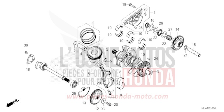 VILEBREQUIN/PISTON de CMX 1100 "Rebel" MAT BALLISTIC BLACK METALLIC (NHA86) 2026